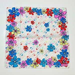 Coach Spring Blossom Floral Silk Scarf Square